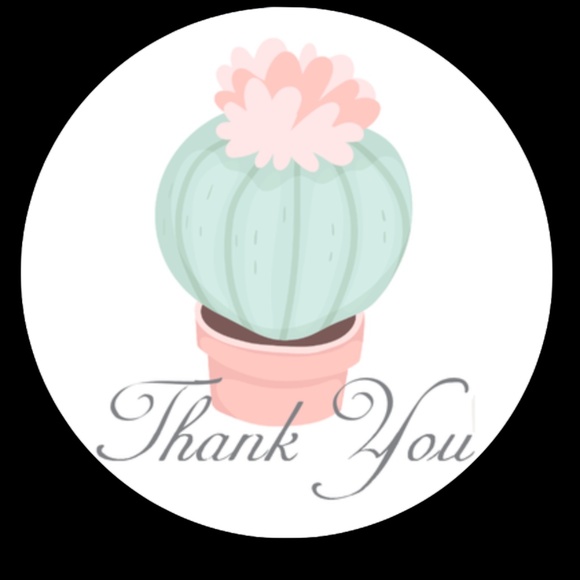 96 pieces 2.5" succulent Thank you Stickers - Picture 1 of 1